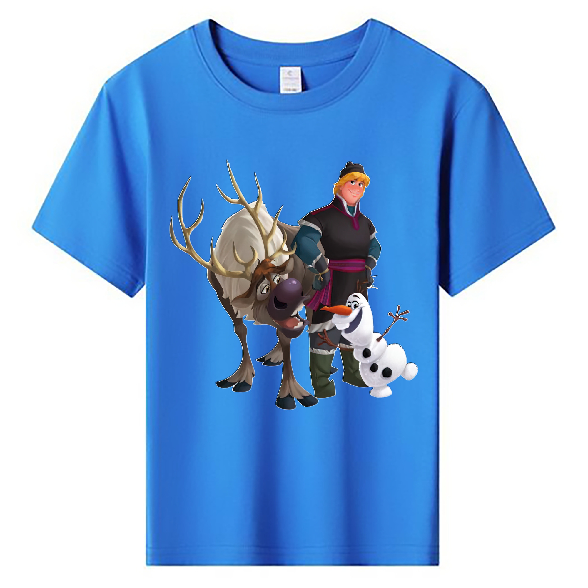 （画像用） アナと雪の女王 アンナ エルサ Frozen Anna Elsa 綿100％キッズTシャツ（フロントプリント）